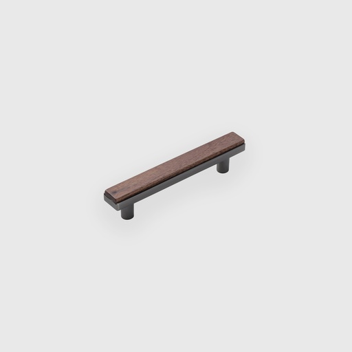 [RTR25160128] Varnish Walnut Black Steel Wooden Pull 