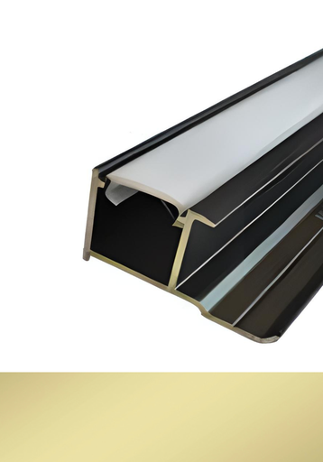 [MK-QBD103 matte gold LED] Гэрэлтэй Төгсгөл/Эгц Урагшаа Тусгалтай  MK-QBD103 Led Matt Gold 