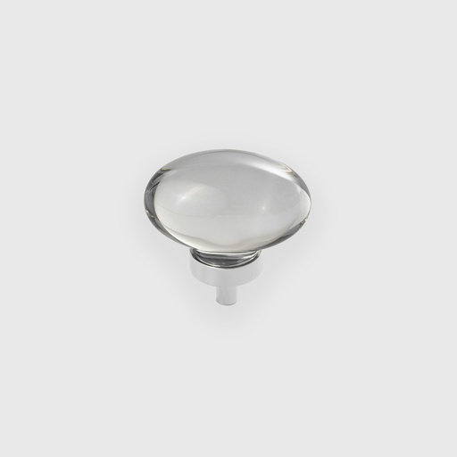 [LJO2511545] Light Smoke Acrylic Oval Knob 