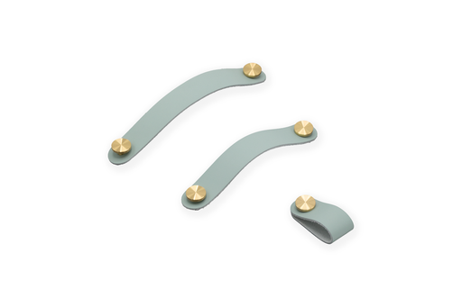 [ART1843160] Light green leather strap pull 196 /160/ art