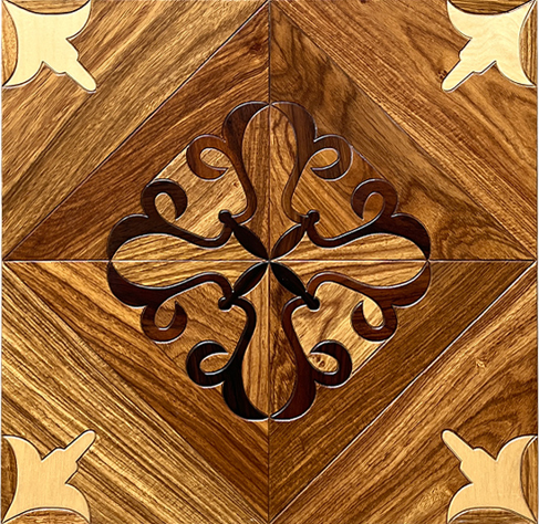 [9006] Модон шал 9 давхар asian rosewood + maple + rosewood 450*450*15/1.2mm