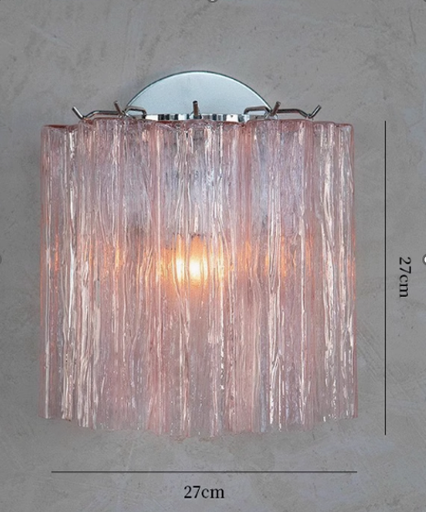 [MRWL0001] Murano blush glass sconce STS
