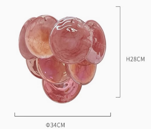 [MRWL0002] Murano rose crystal wall light STS