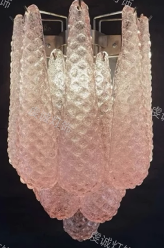 [MRWL0005] Murano petal shimmer wall lamp STS