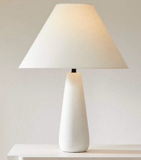 [GLTL0009] Polar ivory plaster coated table lamp STS