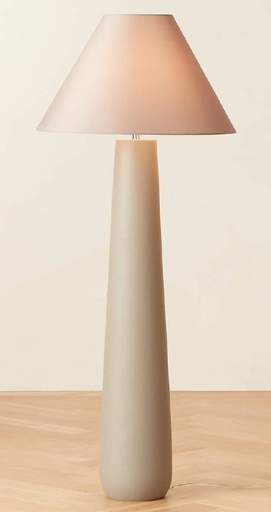[GLFL0001] Polar grey plaster coated floor lamp STS