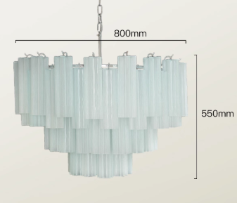 [MRCH0010] Murano tubes chandelier STS